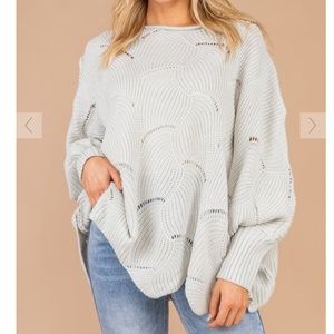 Iceberg Gray Loose Knit Sweater